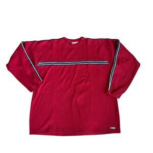 Vintage Anchor Blue Red Stripe Crewneck Sweater Mens 2XL